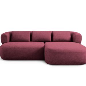Micadoni rechter hoekbank Jenny 5-zits, chenille kersenboom – 145x200x Micadoni rechter hoekbank Jenny 5-zits, chenille kersenboom – 145x200x