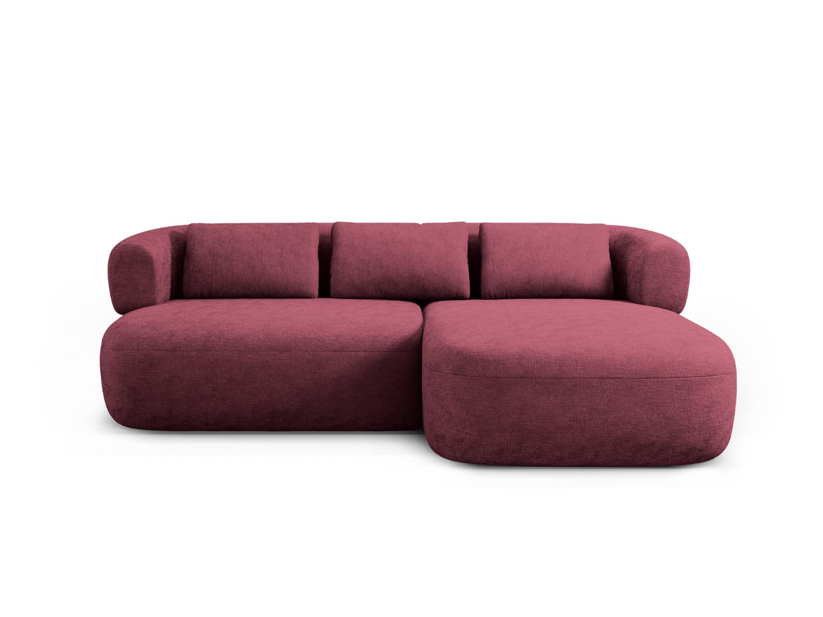 Micadoni rechter hoekbank Jenny 5-zits, chenille kersenboom - 145x200x