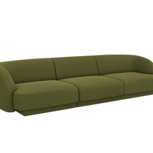 Micadoni Bank Miley 3-zits, boucle donker olijfgroen – 90x255x70cm Micadoni Bank Miley 3-zits, boucle donker olijfgroen – 90x255x70cm