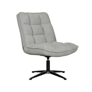 LABEL51 Fauteuil Vince – Grijs Stof – Draaibaar LABEL51 Fauteuil Vince – Grijs Stof – Draaibaar