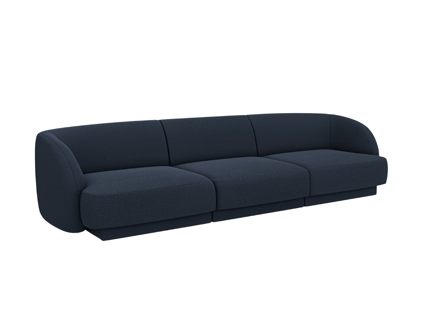 Micadoni Bank Miley 3-zits, boucle donkerblauw - 90x255x70cm