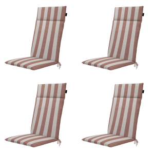 Madison tuintstoelkussen hoge rug Amora – bruin – 120x50x4cm – set van Madison tuintstoelkussen hoge rug Amora – bruin – 120x50x4cm – set van