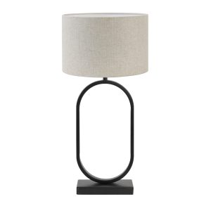 Light & Living tafellamp Jamiri/Livigno – zwart, naturel – 30x30x67cm Light & Living tafellamp Jamiri/Livigno – zwart, naturel – 30x30x67cm