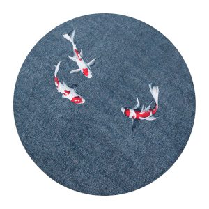 Ecorugs vloerkleed Japanese Pond – blauw – 240x240cm Ecorugs vloerkleed Japanese Pond – blauw – 240x240cm