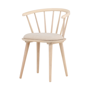 Nest living Paco Houten Eetkamerstoel Vast Zitkussen – whitewash Nest living Paco Houten Eetkamerstoel Vast Zitkussen – whitewash
