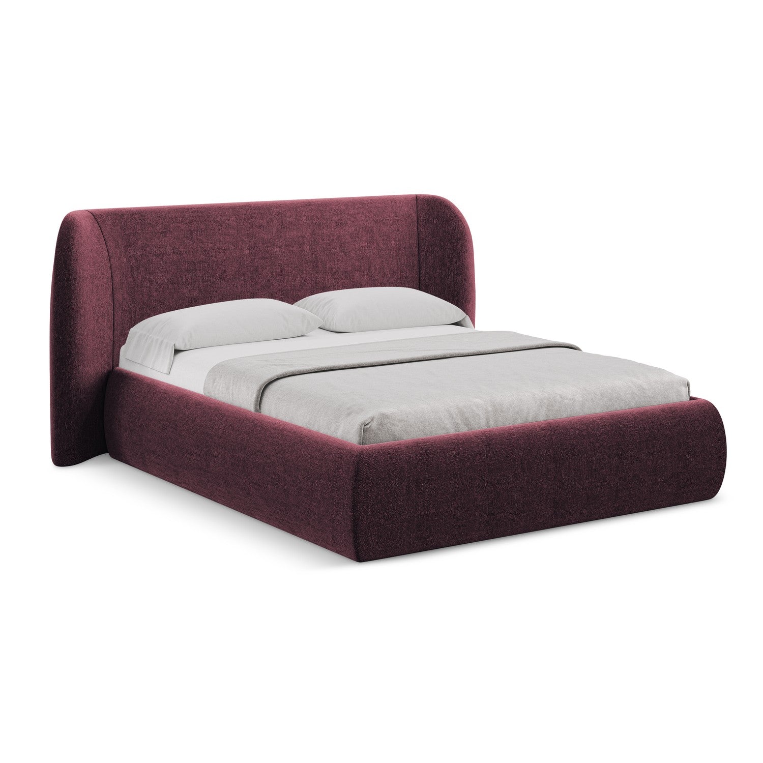 LaMiaSofa Bed met opbergruimte Trieste - chenille stof - bordeaux - 19