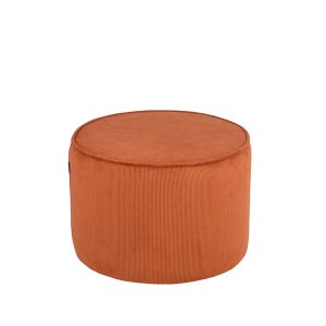 LABEL51 Poef Tibo – Roest Ribstof – 55x55x40cm LABEL51 Poef Tibo – Roest Ribstof – 55x55x40cm