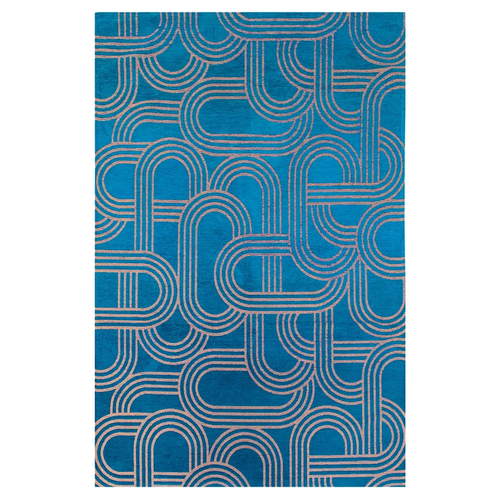 Lola&Moi vloerkleed Night Fever - blauw - 240x340cm