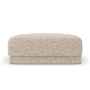 Micadoni Poef Miley structurele stof beige – 90x90x40cm Micadoni Poef Miley structurele stof beige – 90x90x40cm