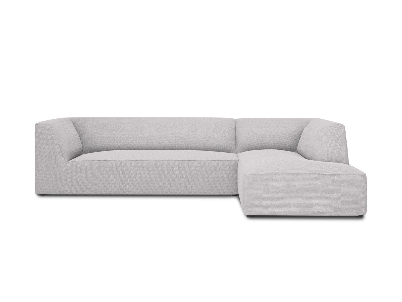 Micadoni rechter hoekbank Ruby 4-zits, structurele stof, lichtgrijs -