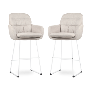 Nolon Nino-Mia Barkrukken Set van 2 – Beige – Wit – 75 cm Nolon Nino-Mia Barkrukken Set van 2 – Beige – Wit – 75 cm