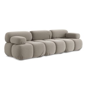 LaMiaSofa 3-zits bank Sanremo – velours – taupe – 285x96x70