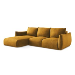 LaMiaSofa hoekbank links Savona – textuurstof – mosterd – 242x162x90 LaMiaSofa hoekbank links Savona – textuurstof – mosterd – 242x162x90