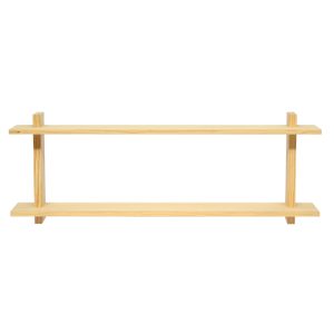 Naan Furniture Wandplank Soller – Natuurlijk ongelakt massief – Dubbel Naan Furniture Wandplank Soller – Natuurlijk ongelakt massief – Dubbel