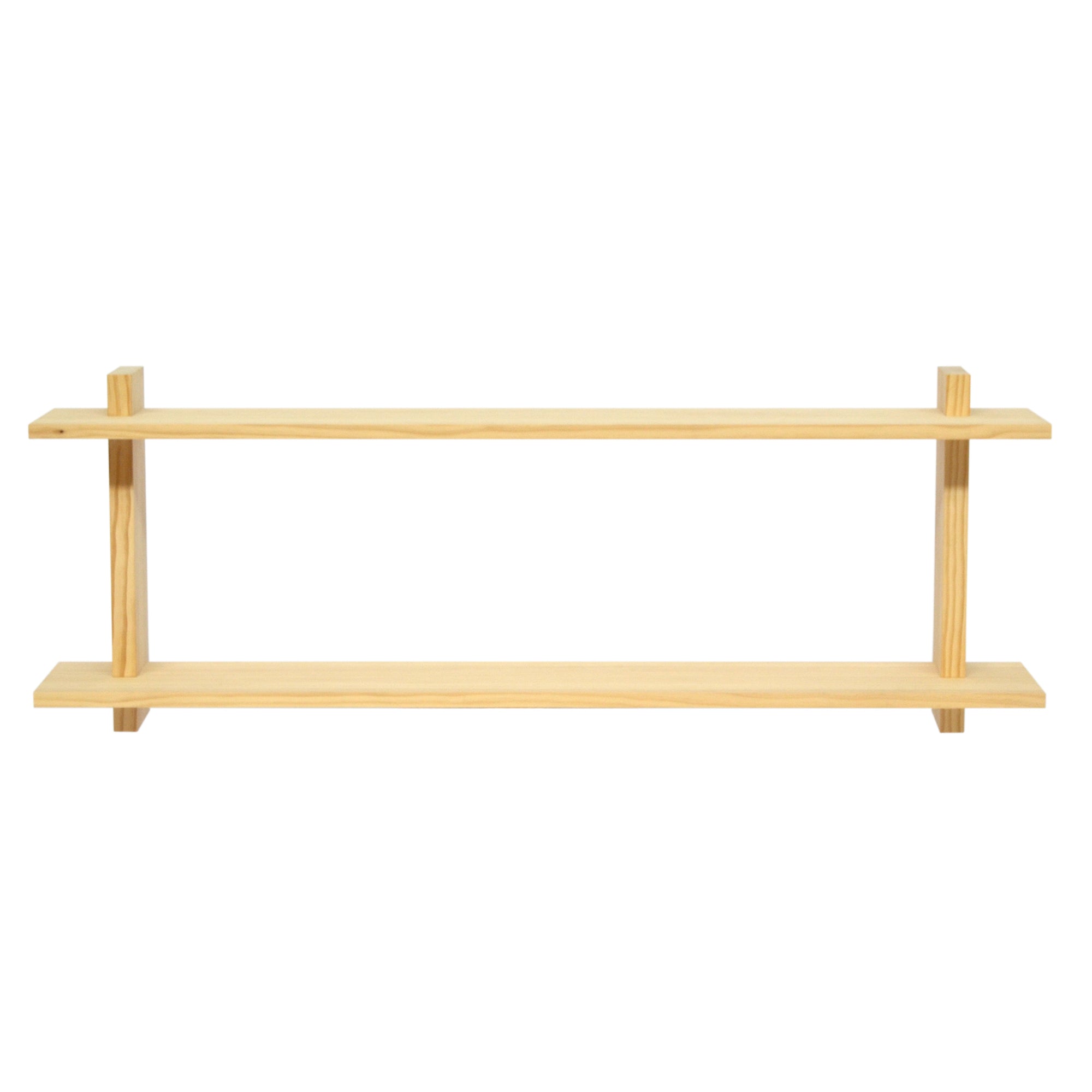 Naan Furniture Wandplank Soller - Natuurlijk ongelakt massief - Dubbel