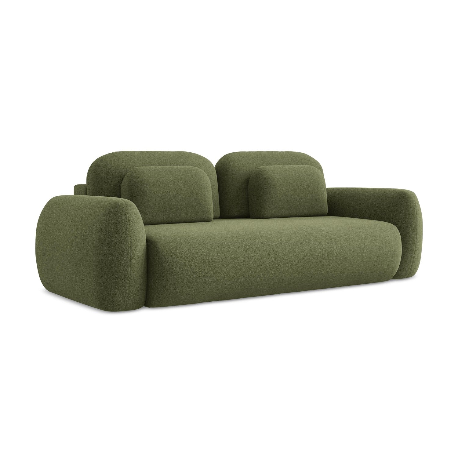 LaMiaSofa 3-zits slaapbank Ferretti - bouclé - groente - 266x121x95