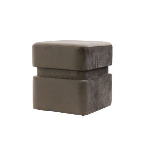 Light & Living poef Piazza – grijs – 40x40x42.5cm Light & Living poef Piazza – grijs – 40x40x42.5cm