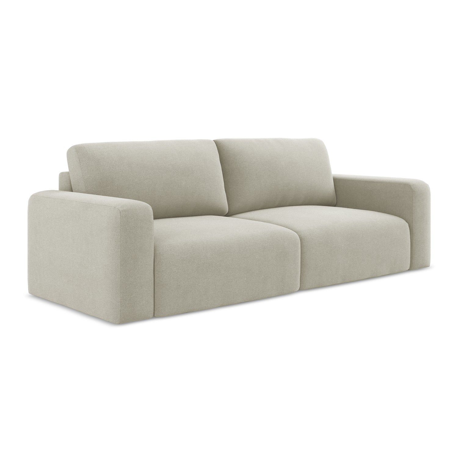 LaMiaSofa 3-zits slaapbank Ostia - textuurstof - lichtbeige - 244x102x