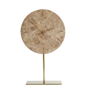 Light & Living tafelklok Moreno – bruin – Ø26cm Light & Living tafelklok Moreno – bruin – Ø26cm