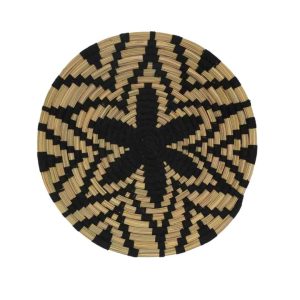 NOA MAY Schaal Bahia – naturel/zwart – palm – Ø 40 cm x H 5 cm – Marra NOA MAY Schaal Bahia – naturel/zwart – palm – Ø 40 cm x H 5 cm – Marra