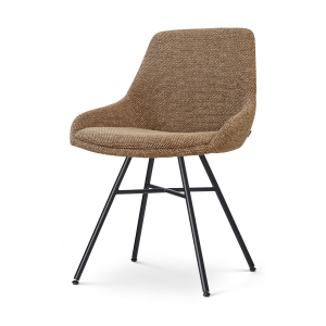 Nolon Noa-Isa eetkamerstoel bruin blend – zwart onderstel Nolon Noa-Isa eetkamerstoel bruin blend – zwart onderstel