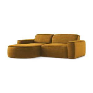 LaMiaSofa hoekbank links Melissa – textuurstof – mosterd – 224x166x70 LaMiaSofa hoekbank links Melissa – textuurstof – mosterd – 224x166x70
