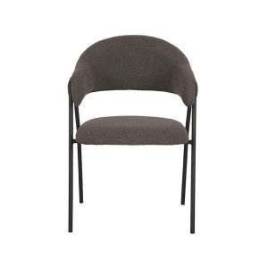 LABEL51 Eetkamerstoel Lowen – Bruin Bouclé – Zithoogte 49cm – Set van LABEL51 Eetkamerstoel Lowen – Bruin Bouclé – Zithoogte 49cm – Set van