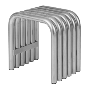 noo.ma Nokk designkruk – verzinkt staal, grijs/zink, 45 x 45 x 34 cm noo.ma Nokk designkruk – verzinkt staal, grijs/zink, 45 x 45 x 34 cm