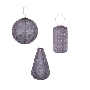 Lumiz solar lampion – paarse set – 3 stuks Lumiz solar lampion – paarse set – 3 stuks
