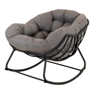 Lesli Living bistrostoel Cozy – grijs – 97x117x82cm