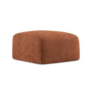 LaMiaSofa Poef Savona – chenille stof – terracotta – 65x65x40 LaMiaSofa Poef Savona – chenille stof – terracotta – 65x65x40