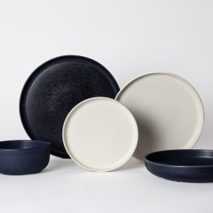 Mimo Homeware serviesset Midnight Blue & Dreamy Ivory – 5-delig – 2 pe Mimo Homeware serviesset Midnight Blue & Dreamy Ivory – 5-delig – 2 pe