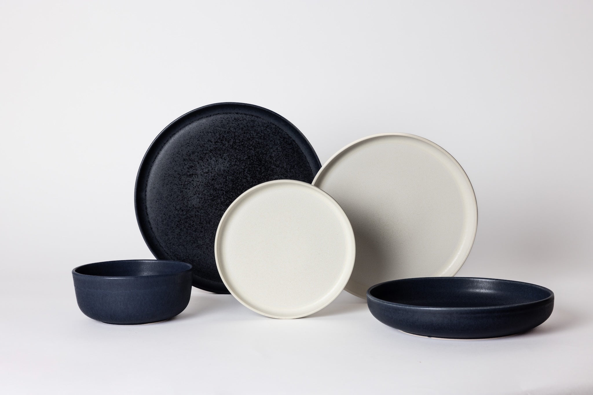 Mimo Homeware serviesset Midnight Blue & Dreamy Ivory - 5-delig - 2 pe