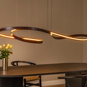 Lucide hanglamp SLALOM – Geïntegreerde LED – Koffie Lucide hanglamp SLALOM – Geïntegreerde LED – Koffie