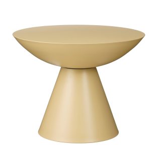 Mica Decorations Celise Bijzettafel – H44 x Ø59 cm – Metaal – Beige Mica Decorations Celise Bijzettafel – H44 x Ø59 cm – Metaal – Beige