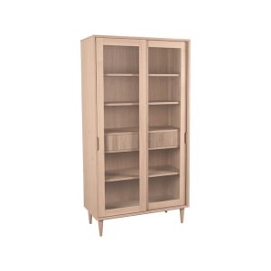 LABEL51 Vitrinekast Jule – Naturel Eikenhout – 100x49x180cm LABEL51 Vitrinekast Jule – Naturel Eikenhout – 100x49x180cm