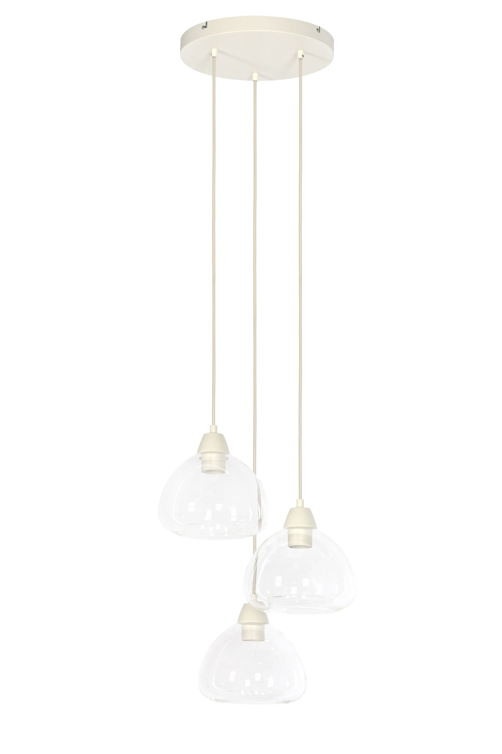 Light & Living hanglamp BISHO - Ø30x14cm - wit
