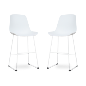 Nolon Nino-Pip barkruk wit – wit onderstel 75 cm – set van 2 Nolon Nino-Pip barkruk wit – wit onderstel 75 cm – set van 2