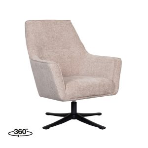 LABEL51 Fauteuil Tod – Beige Stof – Draaibaar LABEL51 Fauteuil Tod – Beige Stof – Draaibaar
