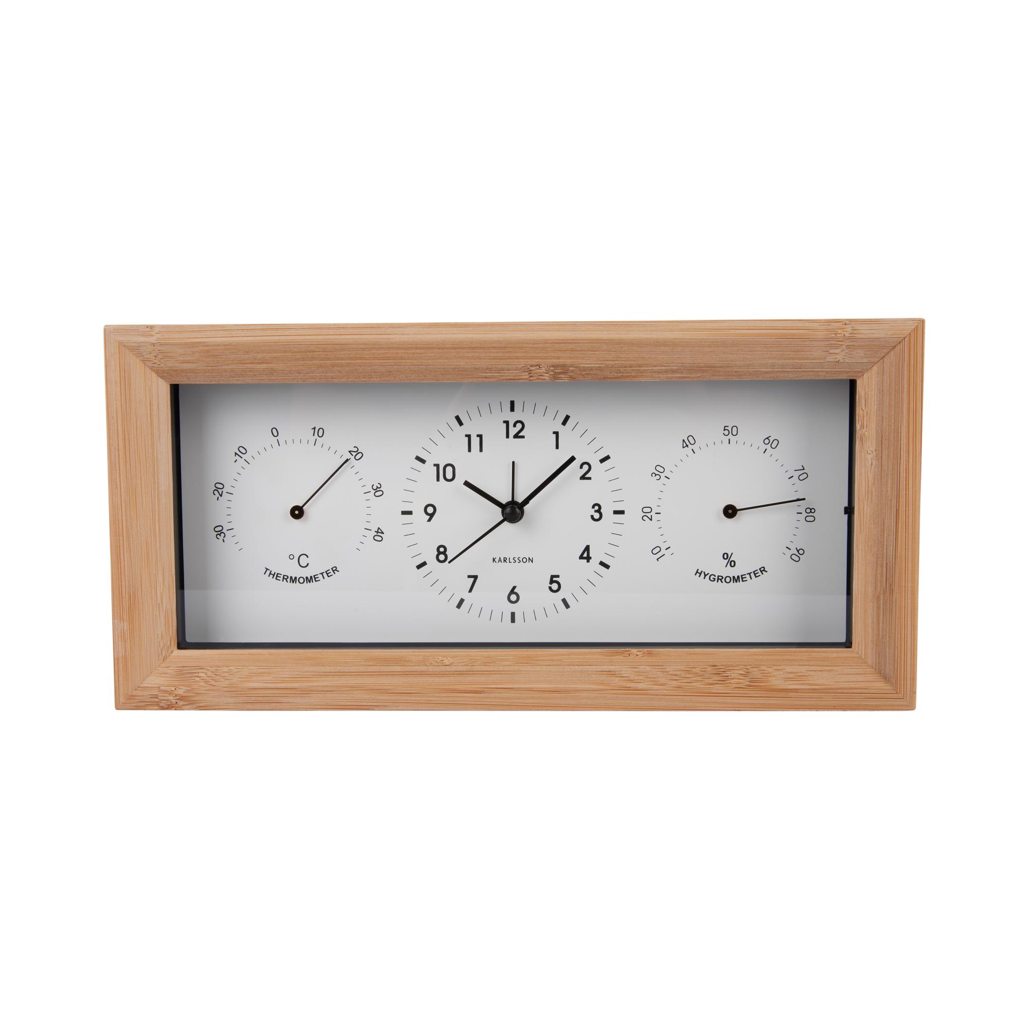 Karlsson wekker Neat Rectangle - wit - 26x5.4x12.8cm - Vaderdag - Vade