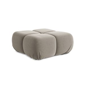 LaMiaSofa Poef Sanremo – velours – taupe – 95x95x41 LaMiaSofa Poef Sanremo – velours – taupe – 95x95x41