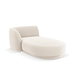 Micadoni linker meridiaan Miley flueel, lichtbeige – 156x90x70cm