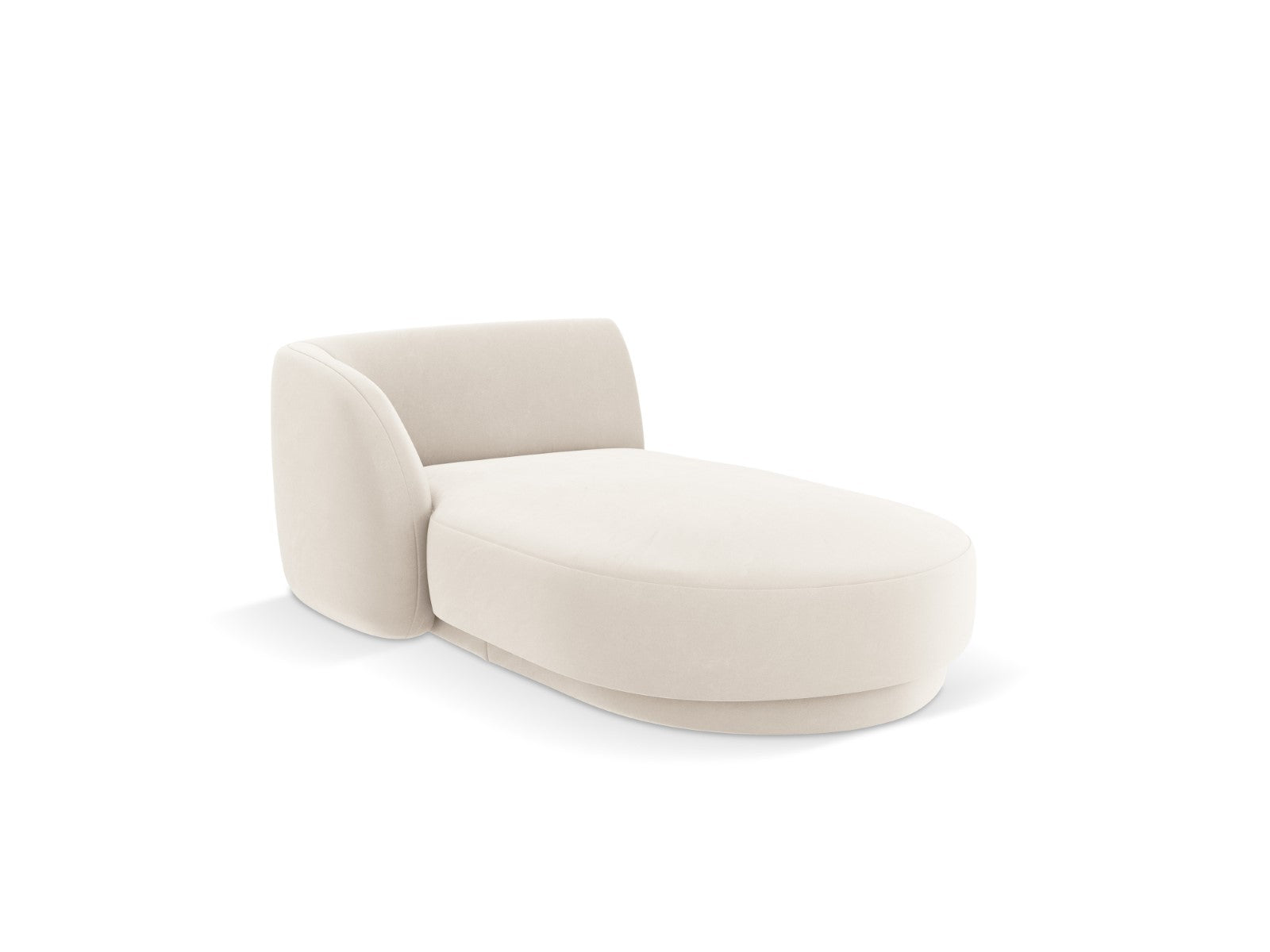 Micadoni linker meridiaan Miley flueel, lichtbeige - 156x90x70cm
