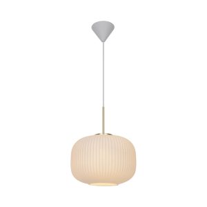 Nordlux Milford Hanglamp – Ø30cm – E27 – Messing/Wit