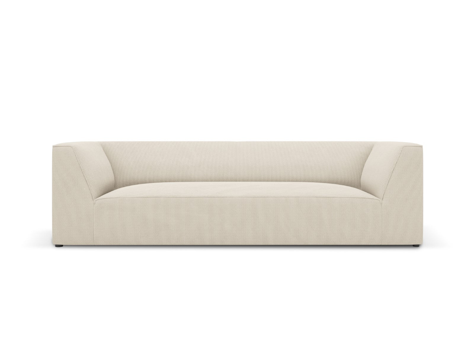 Micadoni Bank Ruby 3-zits, ribfluwelen, lichtbeige - 93x232x69cm