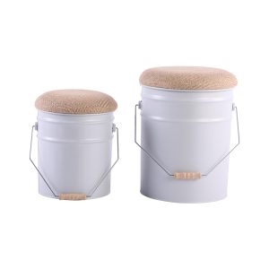 Leitmotiv kruk Buckets – wit – Ø31cm Leitmotiv kruk Buckets – wit – Ø31cm