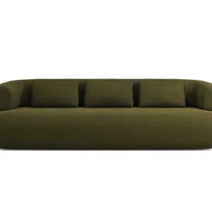 Micadoni Bank Jenny 4-zits, flueel groente – 90x226x73cm Micadoni Bank Jenny 4-zits, flueel groente – 90x226x73cm