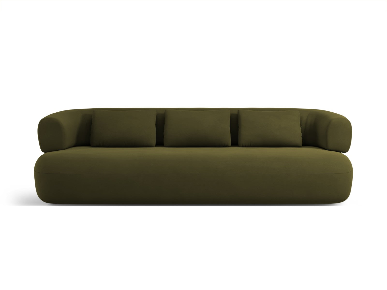 Micadoni Bank Jenny 4-zits, flueel groente - 90x226x73cm