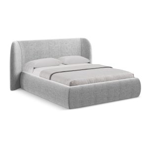 LaMiaSofa Bed met opbergruimte Trieste – chenille stof – lichtgrijs – LaMiaSofa Bed met opbergruimte Trieste – chenille stof – lichtgrijs –