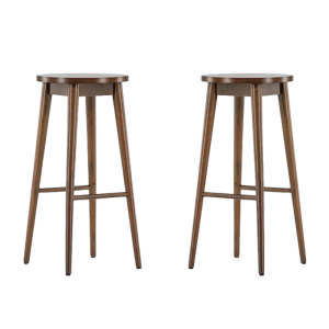 Nest living Jur houten barkruk donkerbruin – 75 cm – Set van 2 Nest living Jur houten barkruk donkerbruin – 75 cm – Set van 2